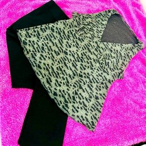 Grey & Black baby doll shirt